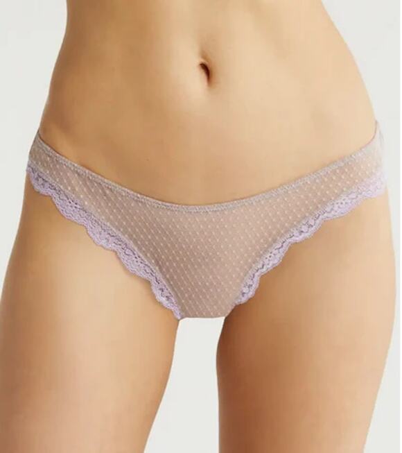 Intimately by Free People Other - Intimately Free People Womens L White Polka Dot Mesh Mid Week Thong Panty C6-1